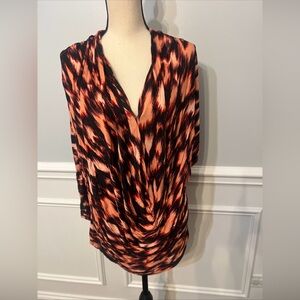 Jennifer Lopez JLO Batwing Flattering Shirt Drapey Lagenlook Layered Style XL